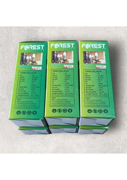 LED Ampul (E.14) Mum Ampul, Beyaz Işık (7.watt=60 Watt)(6.adetli Paket) fırsatları