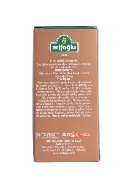 Arifoğlu Çay Ağacı Yağı 10 ml fiyatları