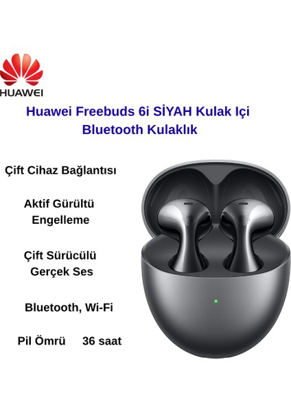 Freebuds 6 Anc Tws Siyah Kulak Içi Bluetooth Kulaklık