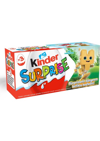 Kinder Sürpriz Yumurta 3&apos;lü, 20 gr