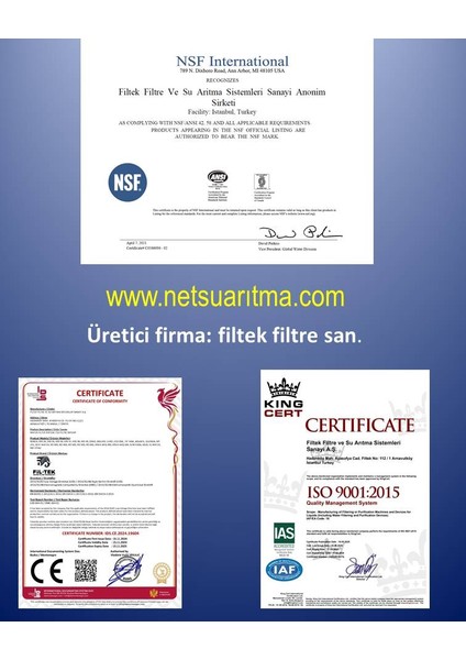 -Premium,Nsf li-Vontron membranlı, Tüm Kapalı Kasa Su Arıtma Cihazı Filtresi,5 li Filtre Seti modelleri