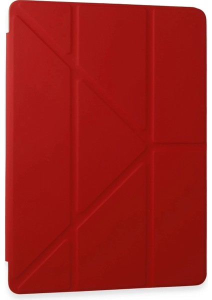 Samsung Galaxy Tab A9 Kılıf Kalemlikli Mars Tablet Kılıfı - Kırmızı