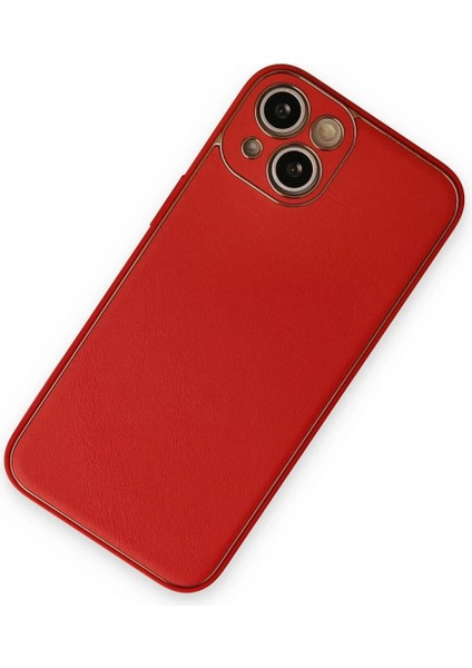 Ieg iPhone 14 Plus Kılıf Coco Deri Silikon Kapak - Kırmızı fiyatları