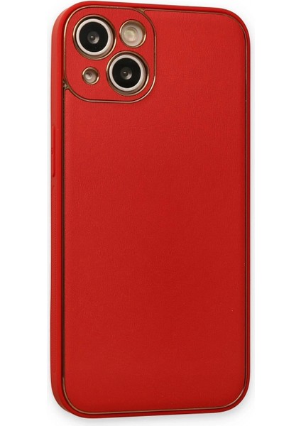 Ieg iPhone 14 Plus Kılıf Coco Deri Silikon Kapak - Kırmızı modelleri