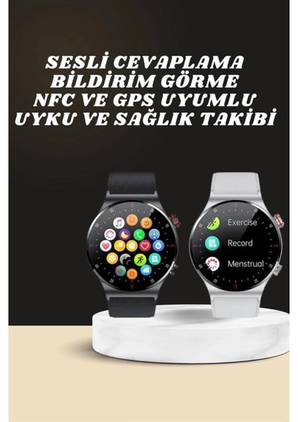 Akıllı Saat Çoklu Kordon Seçeneği Amoled Ekran Çok Fonksiyonlu Bluetooth Bağlantılı