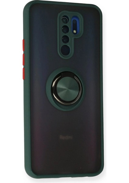 Ieg Xiaomi Redmi 9 Kılıf Montreal Yüzüklü Silikon Kapak - Yeşil fiyatları