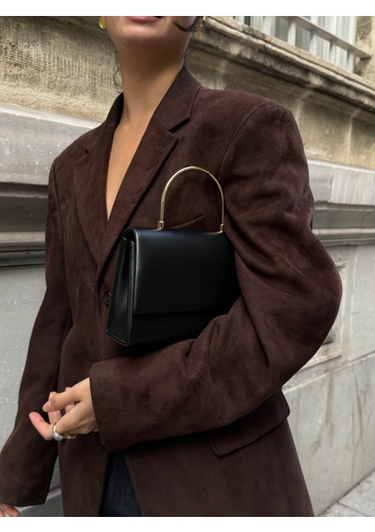 Ilot.ıstanbul | Gold Yuvarlak Metal Saplı Mini Kutu Siyah Abiye El Çantası fiyatları