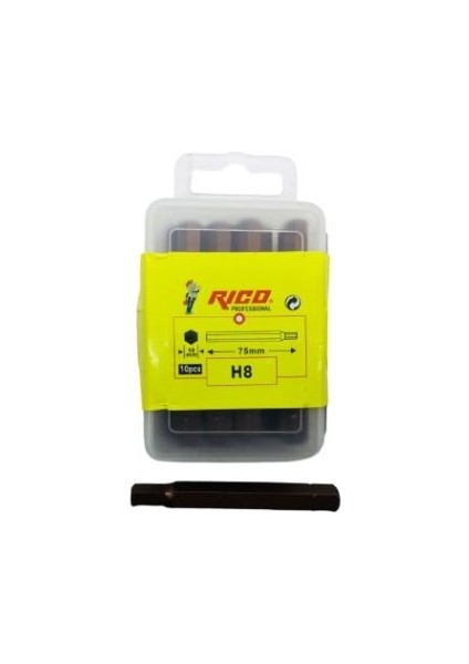 KK1187 H8-75X10MM Allen Bits Uç Mıknatıslı 10ADET fiyatları