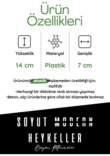 Soyut Modern Heykeller 3'lü Dekoratif Biblo Obje Aksesuar fiyatları
