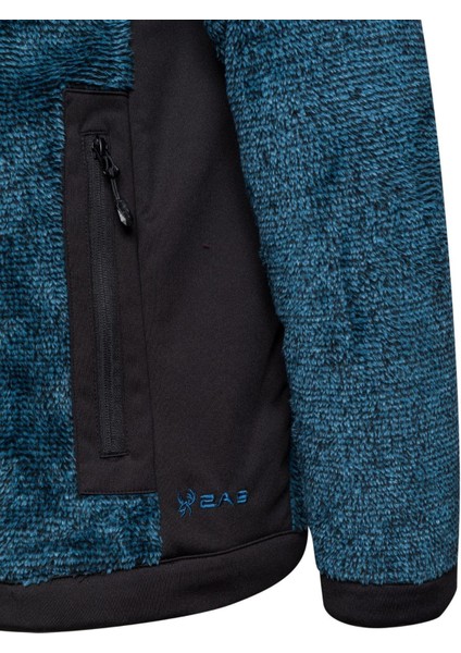 San Diago Erkek Tam Fermuarlı Çizgili Polar Lacivert modelleri