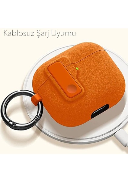 Airpods Pro 3. Nesil ile Uyumlu Airpods Kılıf Telefon Standlı Anahatar Kilitli Kılıf fiyatları