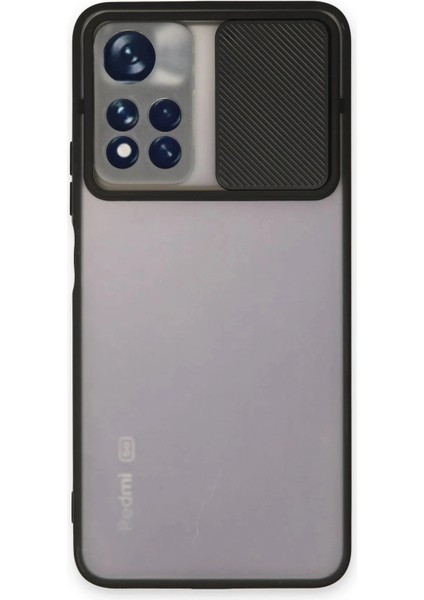 Xiaomi Redmi Note 11 Pro Plus 5g Kılıf Palm Buzlu Kamera Sürgülü Silikon - Siyah