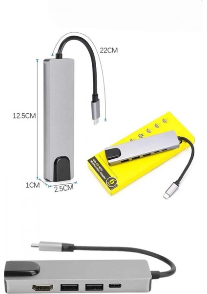 USB Type-C Hub Dönüştürücü Çevirici Çoklayıcı Macbook Çevirici 8 Portlu fırsatları