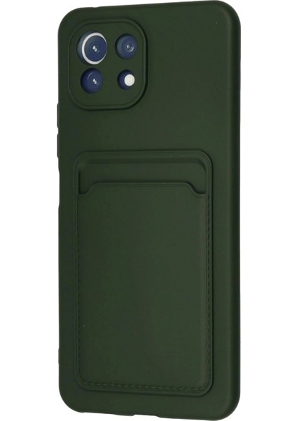 Ieg Xiaomi Mi 11 Kılıf Kelvin Kartvizitli Silikon - Koyu Yeşil modelleri