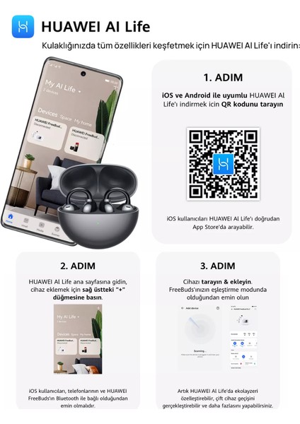 Freeclip Serisi, IP54 Suya ve Tere Dayanıklı, Bluetooth Kulaklık - Kulaküstü Tws Tasarım Mor