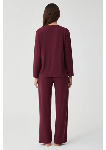 Yumuşak Dokulu Uzun Kol Kadın Pijama Takım 9900 fırsatları