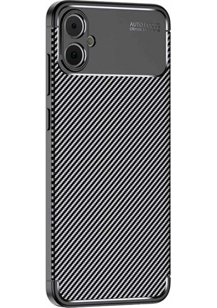 Samsung Galaxy A05 Kılıf Auto Focus Karbon Kapak - Siyah