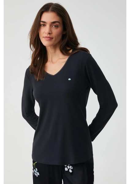 V Yaka Altı Saten Uzun Kol Kadın Pijama Takım 9915 fiyatları