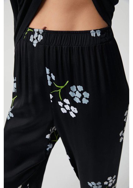 V Yaka Altı Saten Uzun Kol Kadın Pijama Takım 9915 fırsatları