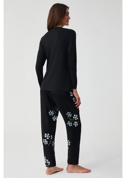 V Yaka Altı Saten Uzun Kol Kadın Pijama Takım 9915 indirimleri