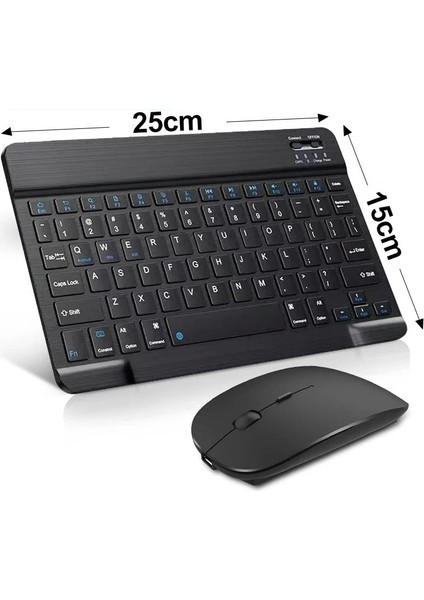 Şarj Edilebilir Bluetooth Klavye Mouse Seti Tablet Telefon Pc Uyumlu Sessiz Tuş Taşınabilir fiyatları