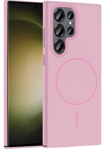 Ieg Samsung Galaxy S24 Ultra Broş Magsafe Kapak - Pembe