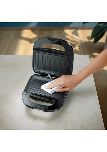 HD2330/90 Tost Makinesi – Yapışmaz Plakalar • Easy-Lock Güvenlik modelleri