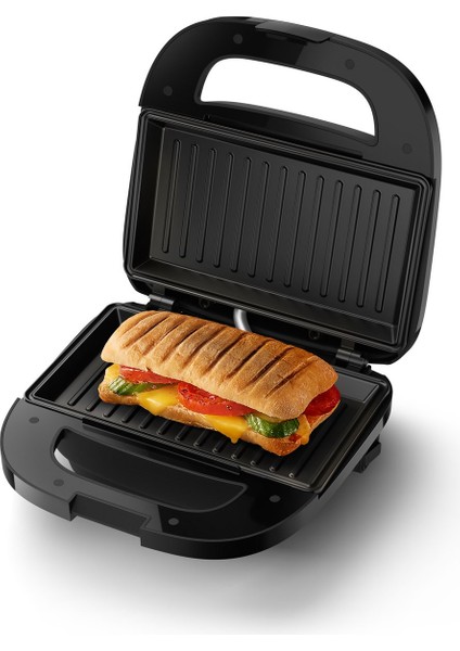 HD2330/90 Tost Makinesi – Yapışmaz Plakalar • Easy-Lock Güvenlik