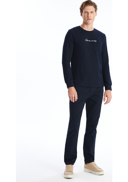 Yeni Sezon Bisiklet Yaka Uzun Kollu Baskılı Erkek Sweatshirt fiyatları