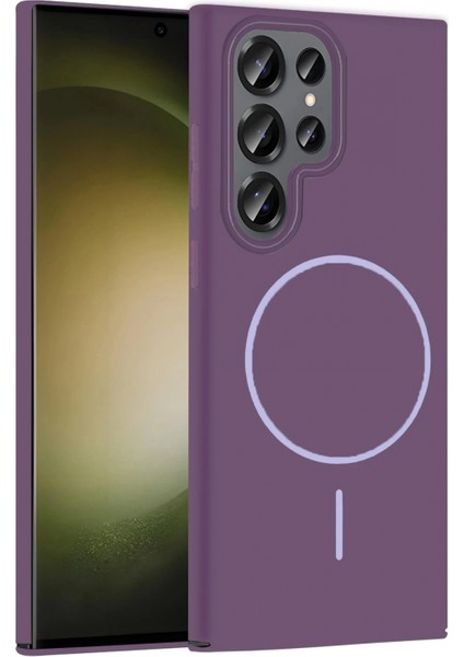Ieg Samsung Galaxy S24 Ultra Broş Magsafe Kapak - Mor