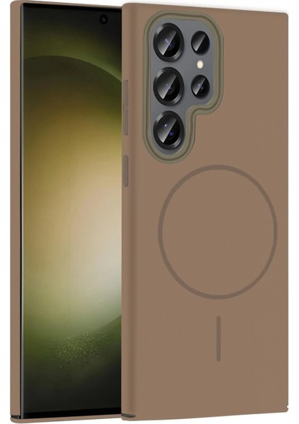 Ieg Samsung Galaxy S24 Ultra Broş Magsafe Kapak - Çöl Titanyum