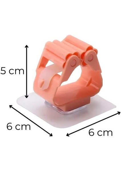 Guripon 4'Lü Duvara Monte Mop Paspas Tutucu, Kendinden Yapışkanlı, Organizer Düzenleyici