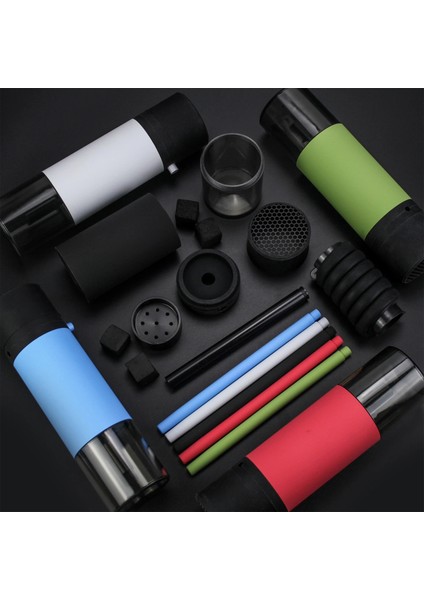 Kirmizi Taşınabilir Mini Nargile - Araba Nargilesi Portatif Nargile Seyahat Takımı fırsatları