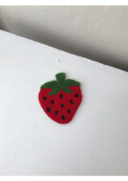 Dekoratif Çilek Model Punch Bardak Altlığı Sunumluk fiyatları