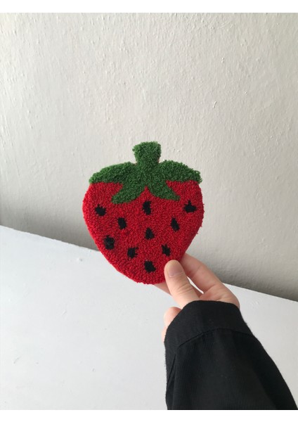 Dekoratif Çilek Model Punch Bardak Altlığı Sunumluk modelleri