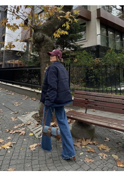 Jeans Detaylı Cıtcıtlı Ceket - Lacivert fiyatları