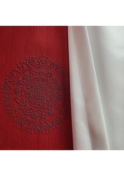 Yeni Sezon Peteküstü Ekru Kalın Saten Güneşlik Tüm Tül Perdelere Uyumlu