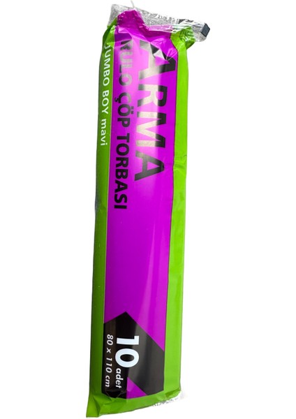 Jumbo Boy 90 Lt. Mavi Çöp Torbası Poşeti - 80 x 110 cm / 10 Adetlik 10 Rulo fiyatları