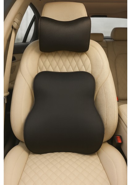 Araç Içi Visco Boyun ve Sırt Bel Destek Yastığı Siyah Uyumlu fiyatları