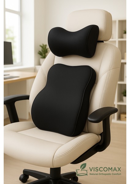 Araç Içi Visco Boyun ve Sırt Bel Destek Yastığı Siyah Uyumlu fırsatları