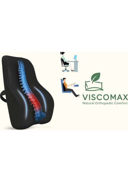 Araç Içi Visco Boyun ve Sırt Bel Destek Yastığı Siyah Uyumlu indirimleri