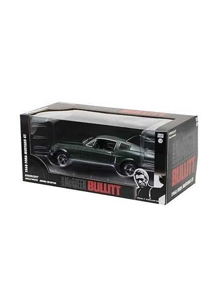 1:18 1968 Ford Mustang Gt “Bullitt” – Steve Mcqueen – Koleksiyon Modeli - Synoverse Kitap Hediyeli modelleri