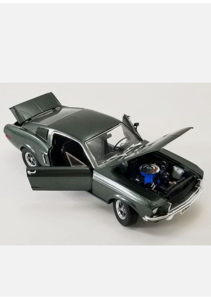 1:18 1968 Ford Mustang Gt “Bullitt” – Steve Mcqueen – Koleksiyon Modeli - Synoverse Kitap Hediyeli fırsatları
