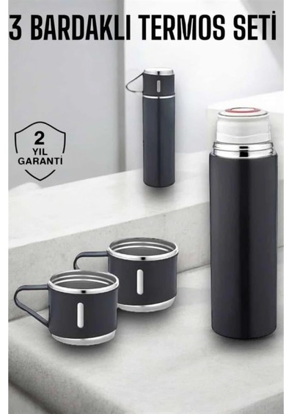 Ieg Paslanmaz Çelik 3’lü Termos Seti Vakumlu ve 8 Saat Isı Koruma fiyatları