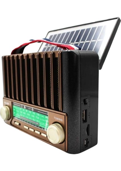 KTF-1428 Nostaljik Solar Enerjili Bluetooth Speaker – Radyo, Sd/usb Mp3 Çalar, Güçlü Taşınabilir Hoparlör fırsatları