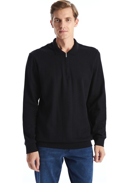 Yeni Sezon Polo Yaka Uzun Kollu Erkek Sweatshirt