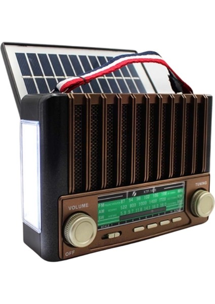 KTF-1428 Taşınabilir Güneş Enerjili Bluetooth Radyo Hoparlör – Şarjlı, Radyo, Mp3, Aux Girişli modelleri