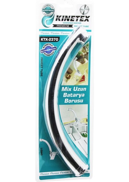 Mix Uzun Evye Batarya Borusu Süzgeçli Uç Krom Kaplama (K95)