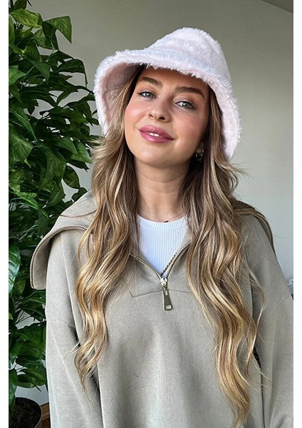 Premium Kalite Yumuşak Şık Tarz Bucket Peluş Şapka Sıcak Tutan Kış Aksesuar modelleri