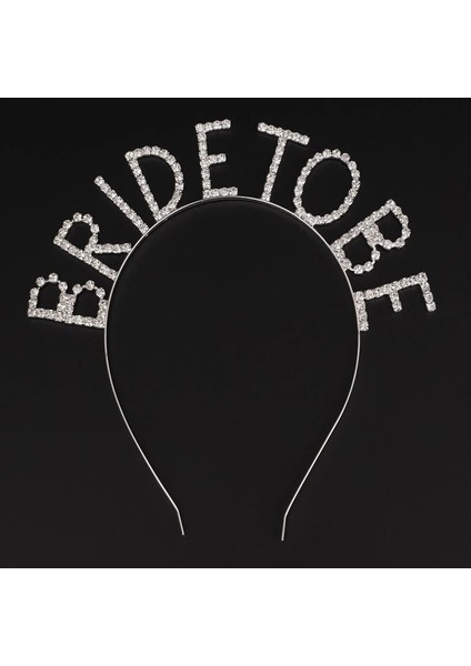 Kristal Taşlı Gümüş Renk Bride To Be Gelin Tacı (K95)